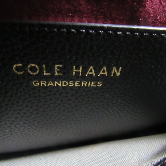 COLE HAAN GENUINE LEATHER 10" TOTE with TAG ORG $278 BLACK - Picture 6 of 15
